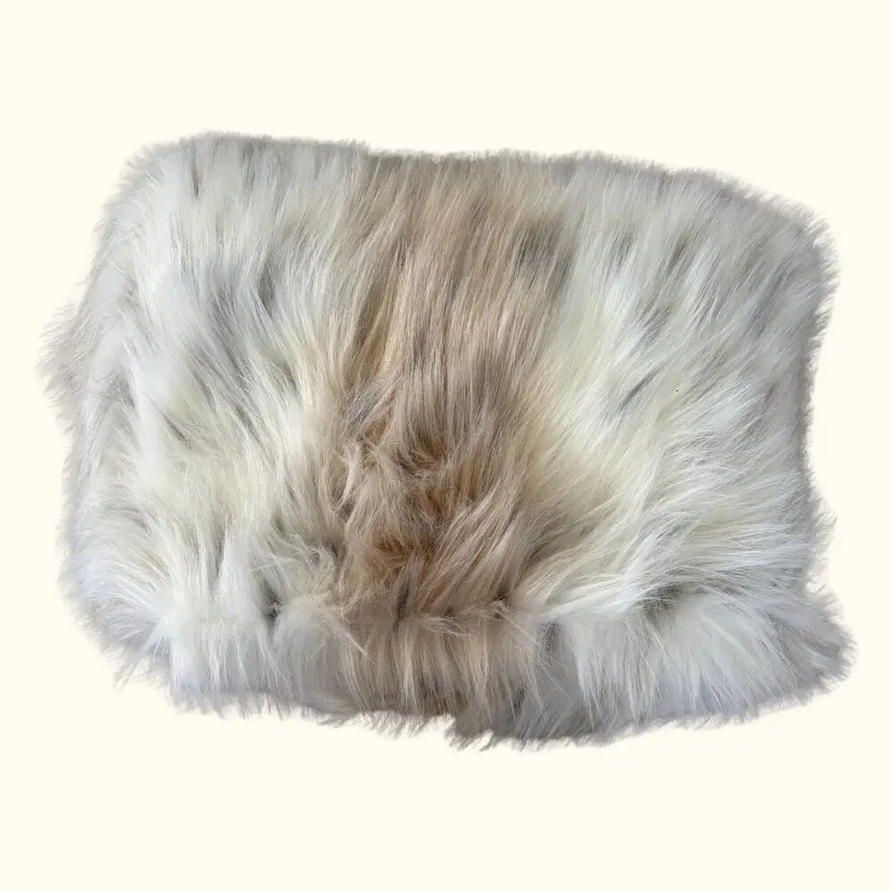 Threshold Faux Fur Fur Throw Blanket Animal Print Tan Cream Cozy Mob Wife Cabin